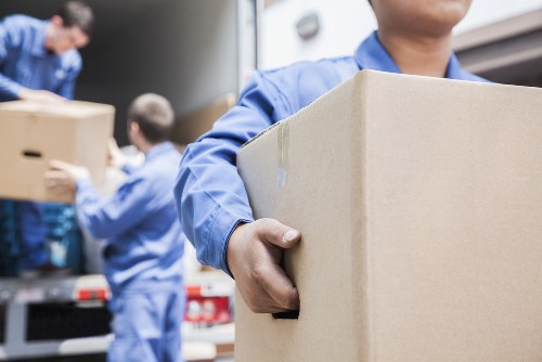 Professional movers handling office relocation in Edgware