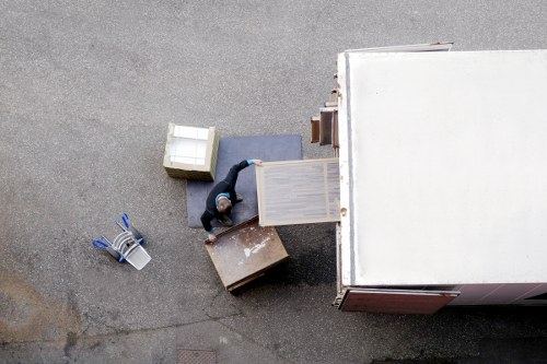 Experienced movers handling furniture with care