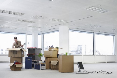 Furniture and mixed items prepared for storage and transport
